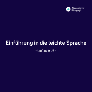 EInführung in die Leichte Sprache